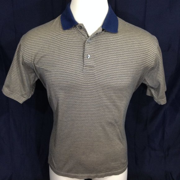 T.Harris Polo Shirt Size Large S/S Beige - Picture 6 of 8